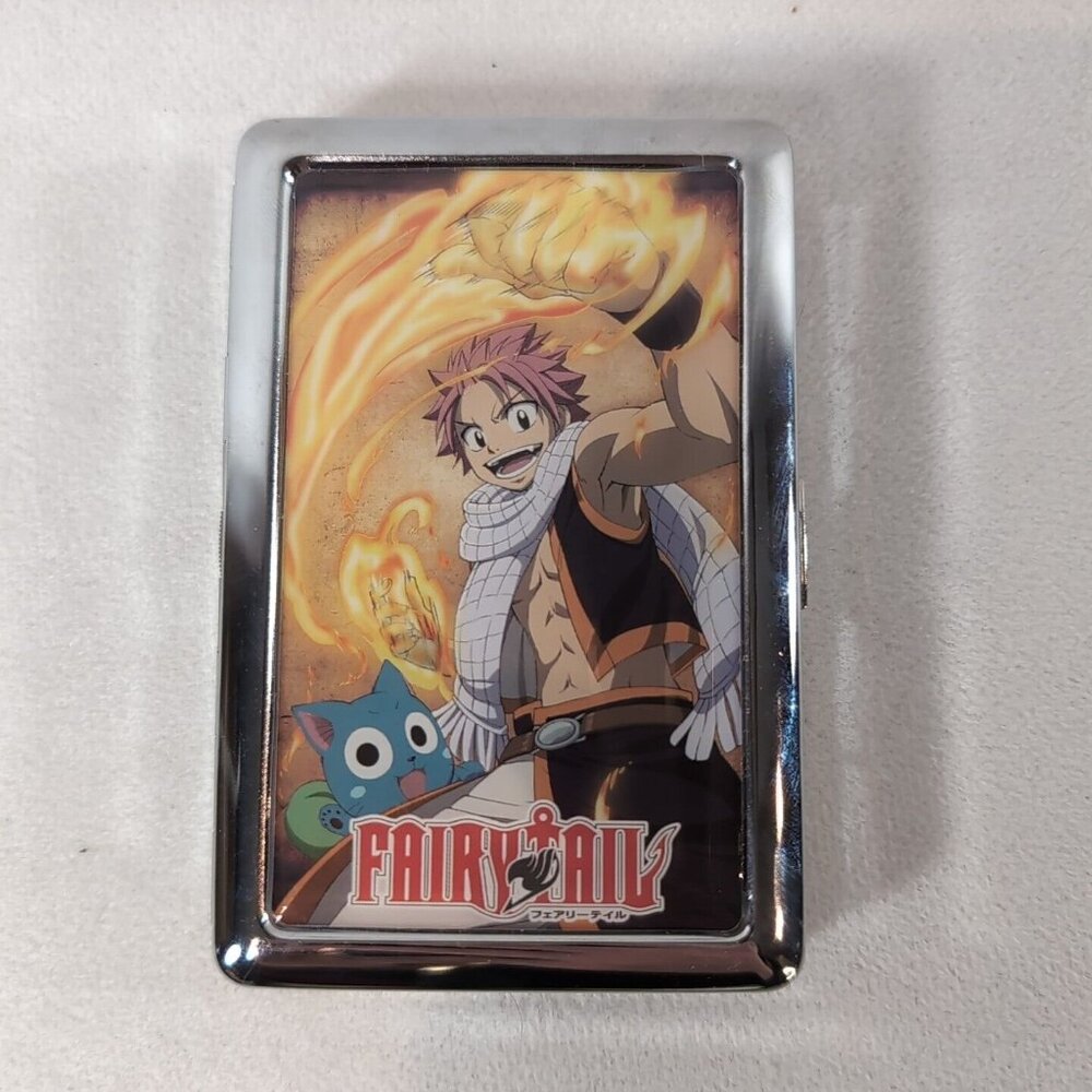 Fairy Tail Buckle-Down Kodansha Cigarette Joint Case Silver Metal Natsu Happy